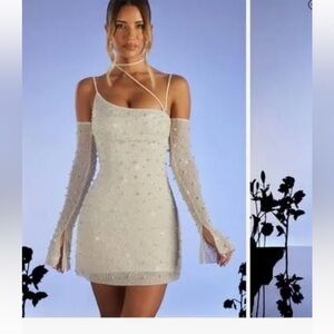 Oh Polly white Pearl dress